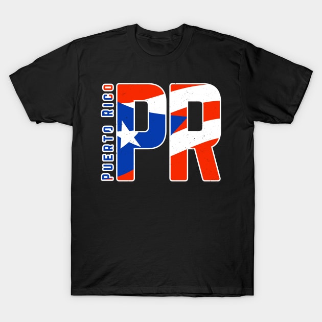 Puerto Rico - PR Flag T-Shirt by verde